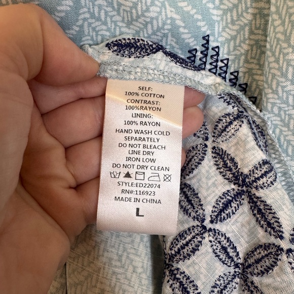 NEW Easel Blue Embroidered Maxi Dress - Picture 8 of 9